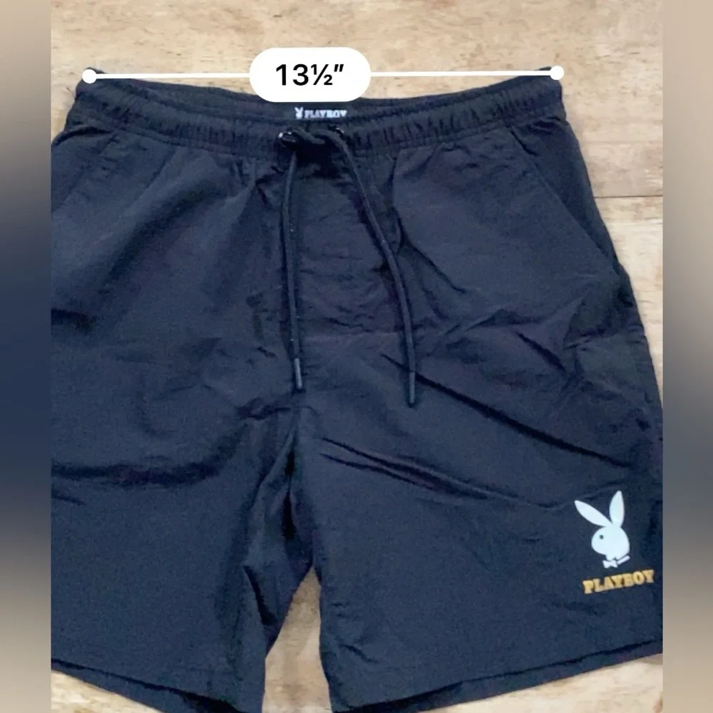 Playboy by PacSun Men’s Sz S Black Nylon‎ Swim Trunks